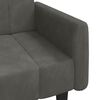 vidaXL Dvivietė sofa-lova, tamsiai pilkos spalvos, aksomas
