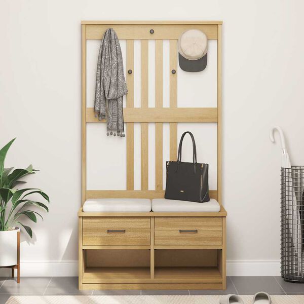 vidaXL salės medis "SANDNES" 87x40x159,5 pu&scaron;ies masyvo