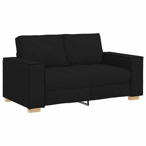 vidaXL Dvivietė sofa, juoda, 160x78x84 cm, audinys