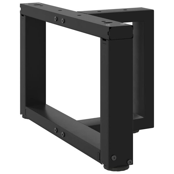 vidaXL Kavos staliuko kojelės, T formos, 2 vnt., juodos, 50x25x(30-31) cm, plienas