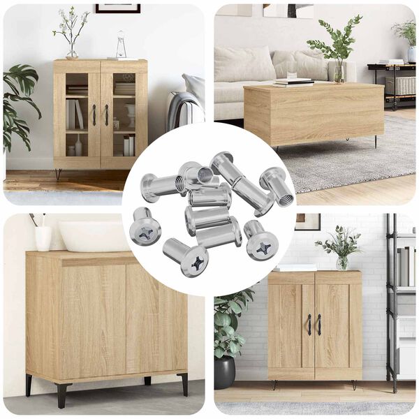 vidaXL Užrakto veržlė 2857 pcs Nikelio Plienas