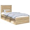 vidaXL Lovos rėmas Sonoma ąžuolas 75 x 190 cm Kietos pu&scaron;ies mediena