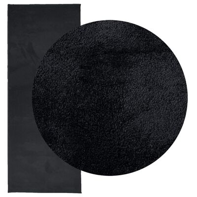 vidaXL Kilimas OVIEDO, juodos spalvos, 80x200cm, trumpi šereliai