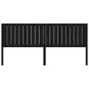vidaXL Lovos galvūgalis, juodas, 205,5x4x100cm, pu&scaron;ies masyvas