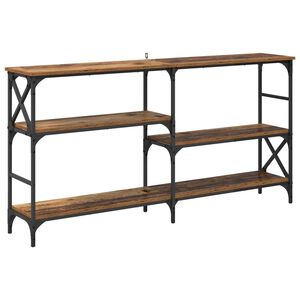 vidaXL Konsolinis stalas su lentyna Senas medis 150 x 29 x 76,5 cm