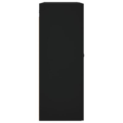 vidaXL Prie sienos montuojama spintelė, juodos spalvos, 69,5x34x90cm
