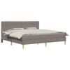 vidaXL Lovos rėmas su čiužiniu Taupe 200 x 200 cm Poliesteris