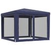 vidaXL Proginė palapinė su 4 tinklinėmis sienomis, mėlyna, 3x3m, HDPE
