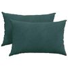 vidaXL Sofa Pagalvės 2 pcs Tamsiai žalia 60 x 40 cm Kordūrinis audinys