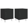 vidaXL Naktinės spintelės, 2vnt., juodos, 40x40x50cm, apdirbta mediena