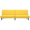 vidaXL Dvivietė sofa-lova su pakoja, geltonos spalvos, aksomas