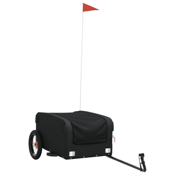 vidaXL Dviračio priekaba, juodos spalvos, 30kg, geležis