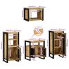 vidaXL Vonios baldų rinkinys su saugykla 4 pcs Ruda Kietas mango medis