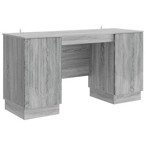 vidaXL Stalas Pilka sonoma ąžuolo 142,5 x 50 x 75 cm Apdirbta mediena