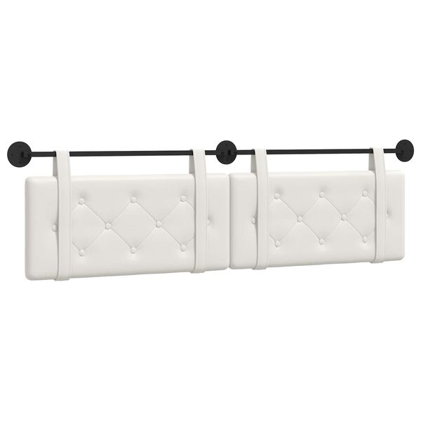 vidaXL Kabantysis galvūgalis Baltas 190 x 55 x 5 cm Dirbtinė oda