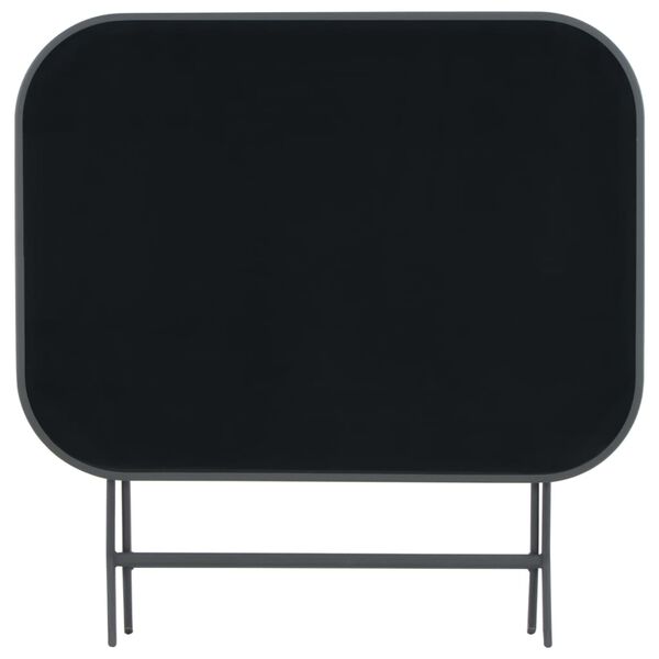 vidaXL Sulankstomas sodo stalas, pilkas, 100x75x72cm, stiklas, plienas