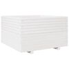 vidaXL Sodo lovelis, baltas, 80x80x49,5cm, pu&scaron;ies medienos masyvas