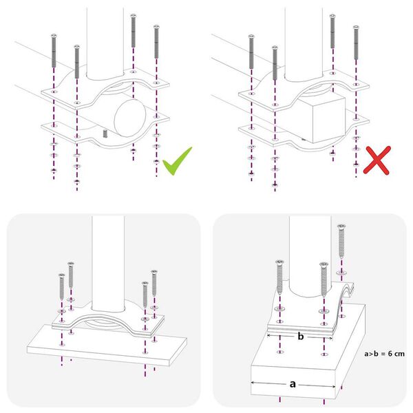 vidaXL Ištraukiama šoninė kiemo pertvara, mėlynos spalvos, 60x300cm
