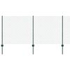 vidaXL Tvora su stulpais Žalia 1 x 10 m Plienas ir PVC