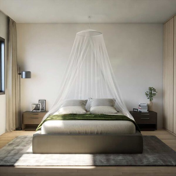 vidaXL Tinklelis nuo uodų lovai, baltas, 56x56x220cm, 220 tinklas