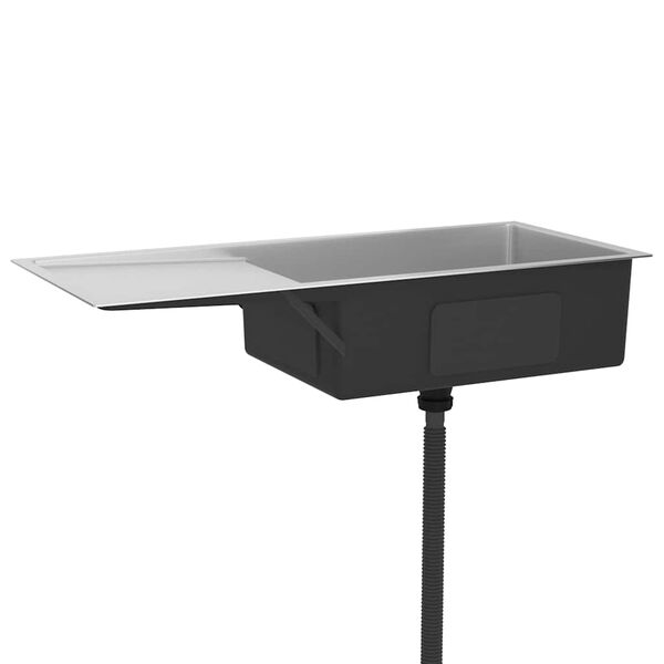 vidaXL Virtuvės plautuvė, rankų darbo, nerūdijantis plienas