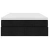 vidaXL Osmanų lova su čiužiniu, juodas, 120x200cm, audinys