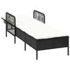 vidaXL Saulės gultas su pagalve Juoda 157 x 55 x 92cm poliratanas