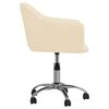 vidaXL Pasukamos valgomojo kėdės, 6vnt., kreminės spalvos, audinys