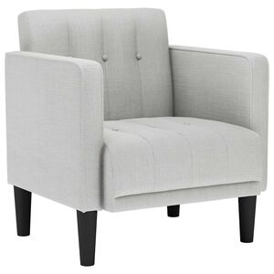 vidaXL Sofa-kėdė su porankiais, debesų pilka, 53 cm, audinys