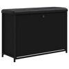 vidaXL Batų suoliukas su atverčiamu stalčiumi, juodas, 82x32x56cm