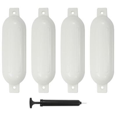 vidaXL Valties bortų apsaugos, 4vnt., baltos spalvos, 51x14cm, PVC