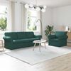 vidaXL Sofa 2 pcs Tamsiai žalia 215 x 82 x 80 cm audinys
