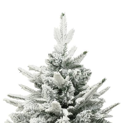 vidaXL Dirbtinė Kalėdų eglutė su sniegu, žalia, 210cm, PVC ir PE