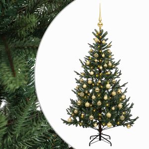 vidaXL Dirbtinė kalėdinė eglutė su rutuliuku 120 cm 150 LED