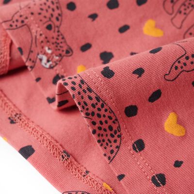 Vaikiška pižama ilgomis rankovėmis, sendinta rožinė, 128 dydžio