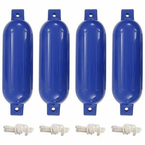 vidaXL Valties bortų apsaugos, 4vnt., mėlynos spalvos, &Oslash; 14x50cm, PVC