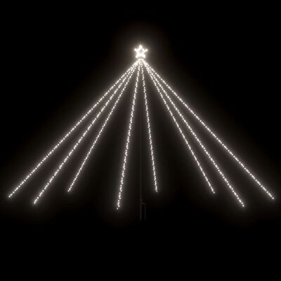 vidaXL Kalėdų eglutės girlianda, 576 šaltos baltos spalvos LED, 3,6m
