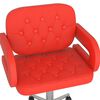 vidaXL Pasukama valgomojo kėdė, raudonos spalvos, dirbtinė oda