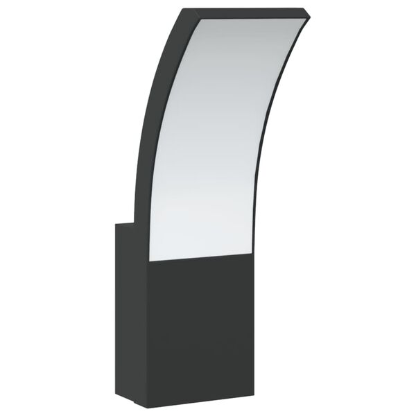 vidaXL Sieniniai lauko LED šviestuvai, 2vnt., juodi, lietas aliuminis