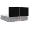vidaXL Lova su daiktų laikymo vieta ir LED &Scaron;viesiai pilka 200 x 200 cm