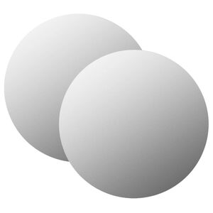 vidaXL Sieniniai veidrodžiai, 2vnt., 70cm, stiklas, apskriti