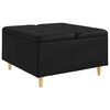 vidaXL Otmana su saugykla Juodas 80 x 80 x 45 cm Dirbtinė oda