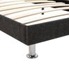 vidaXL lovos rėmas be čiužinio tamsiai pilkas audinys 180x200 cm