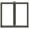 vidaXL Valgomojo stalo kojos, T formos, 2 vnt., antracito spalvos, 80x35x(72-73) cm, plienas