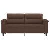 vidaXL Dvivietė sofa, rudos spalvos, 140cm, dirbtinė oda