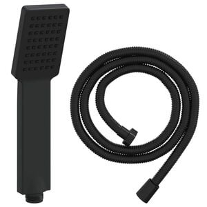 vidaXL Du&scaron;o galvutės rinkinys Juoda 150 cm ABS plastikas