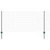 vidaXL Euro tvoros su stulpu 25 x 1 m PVC dengtas plienas Žalia