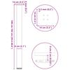 vidaXL Baro stalo kojos, 4 vnt., natūralus plienas, 100&ndash;102 cm, plienas