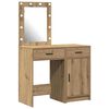 vidaXL Makiažo stalas 2 pcs Ruda 50 x 41 x 135 cm Apdirbta mediena