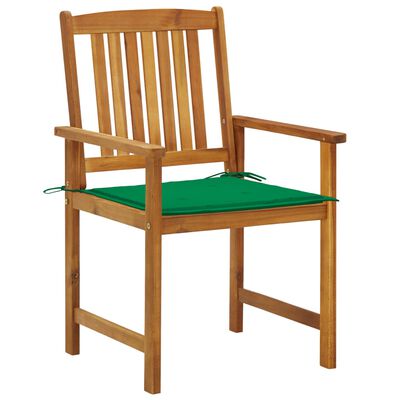 vidaXL Sodo kėdės su pagalvėlėmis, 2vnt., akacijos medienos masyvas